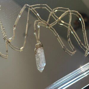 Long Crystal Pendant Chain
